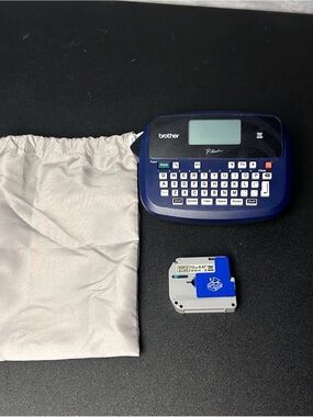 Brother Label Printer P-Touch in Navy Blue with White Keys